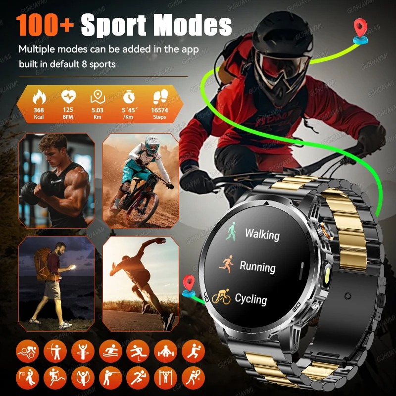 ساعة ذكية عسكرية جديدة للرجال، - مراجعة Outdoor Adventure Sports وسعره