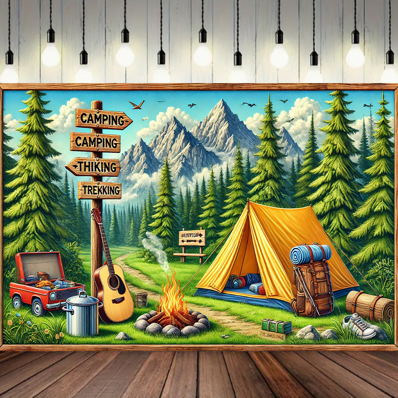 1 خلفية للتخييم والمغامرة الخا - مراجعة Outdoor Adventure Birthday Party وسعره